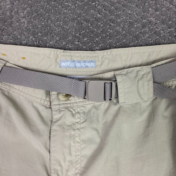 Columbia Insect Blocker Cargo Pants Men's XXL 34 Beige Belted Hiking Outdoor - Picture 4 of 15